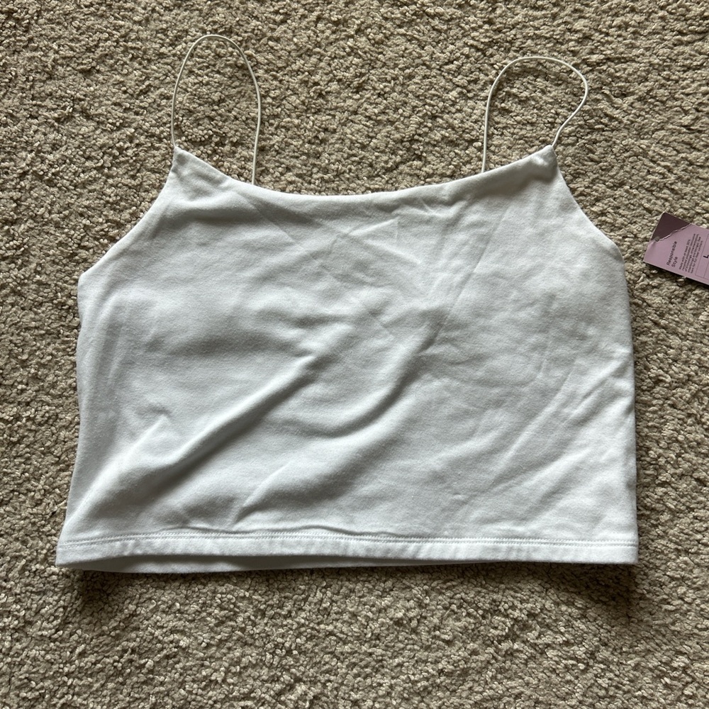 Wild Fable Cream Sleeveless Crop Camisole